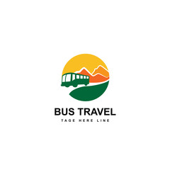 bus travel logo template