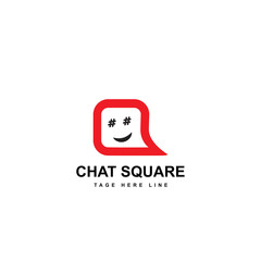 chat square logo template