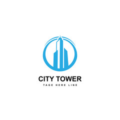 city tower logo template