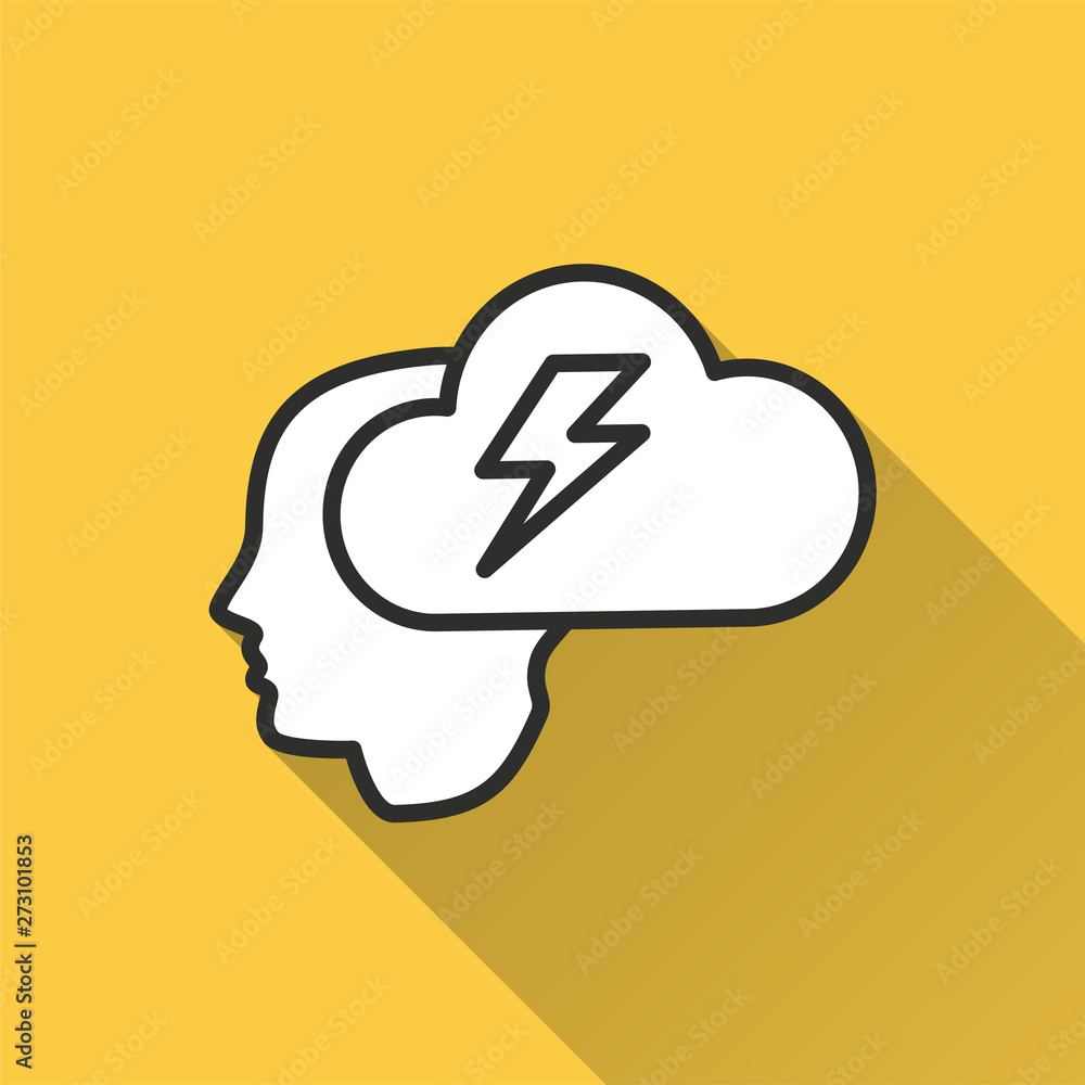 Poster brainstorm - vector icon for graphic and web design.