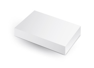 White package box vector, package design, 3d box, product design, realistic packaging for cosmetic or medical, paper boxes.