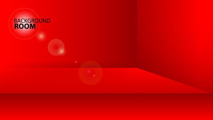 Red room background , Vector Empty template, banner design, cover, web page, advertisement, texture, avertisement