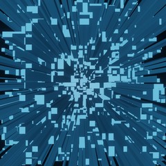 Abstract 3d square pixel geometric background or cube pattern