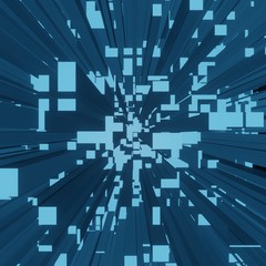 Abstract 3d square pixel geometric background or cube pattern