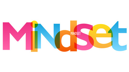 MINDSET colorful vector concept word typography banner