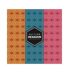 set of Fashion geometrical pattern with hexagons. Seamless vector background. abstract geometric graphic seamless hexagon texture background. 