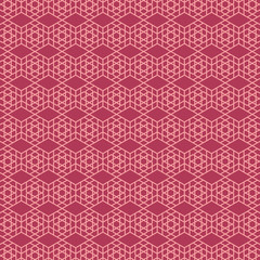 Fashion geometrical pattern with hexagons. Seamless vector background. abstract geometric graphic seamless hexagon texture background. pink color. 