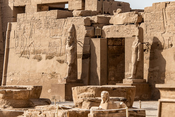 Anscient Temple of Karnak in Luxor - Archology Ruine Thebes Egypt beside the nile river