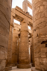 Anscient Temple of Karnak in Luxor - Archology Ruine Thebes Egypt beside the nile river