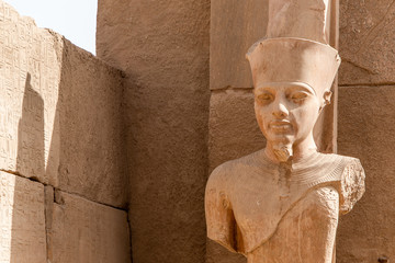 Anscient Temple of Karnak in Luxor - Archology Ruine Thebes Egypt beside the nile river