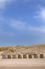 Dunes and beach Dutch Northsea coast. Julianadorp Netherlands
