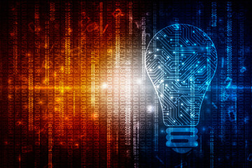   bulb future technology, innovation background, creative idea concept 
