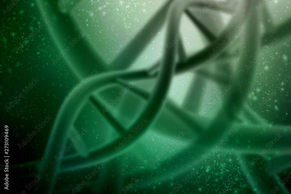 Poster 3d render of dna structure, abstract background