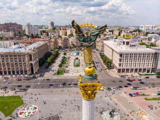 Kiev Ukraine from drone in  4K