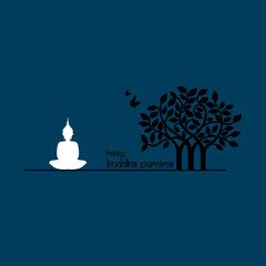 illustration of Buddha Purnima Background 