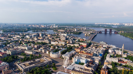 Kiev Ukraine from drone in  4K