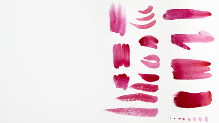 Colorful watercolor brush strokes