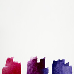 Colorful watercolor brush strokes