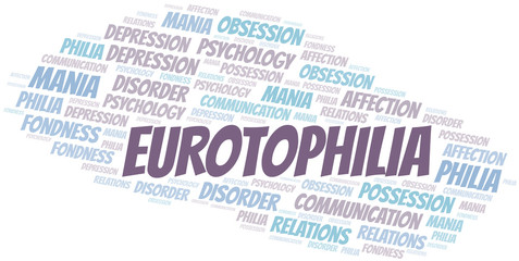Eurotophilia word cloud. Type of Philia.