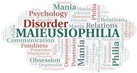 Maieusiophilia word cloud. Type of Philia.