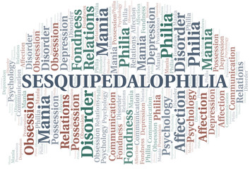 Sesquipedalophilia word cloud. Type of Philia.