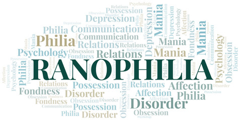 Ranophilia word cloud. Type of Philia.
