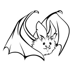 Bat.   Funny character. Vector