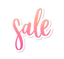 Fototapeta premium Black letters: SALE, Hand sketched Sale lettering typography. Hand drawn Sale lettering sign. Badge, icon, banner, tag, illustration