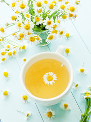 Camomile flowers tea