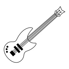 Fototapeta premium eletric guitar music instrument on white background