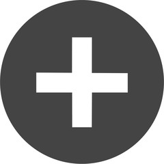 Add plus icon in flat style. EPS 10