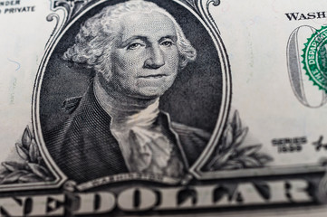 Porträt auf der 1 US Dollar Banknote 