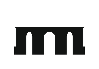 silhouette of Porte Mars reims in France