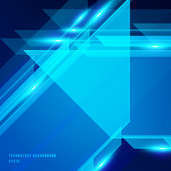 Abstract technology geometric blue color shiny motion background. Template for brochure, print, ad, magazine, poster, website, magazine, leaflet, annual report