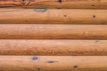 Horizontal log texture. Wooden texture of logs.