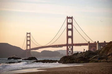 Papier Peint photo Plage de Baker, San Francisco Golden Gate Bridge de Baker Beach, San Francisco, Californie