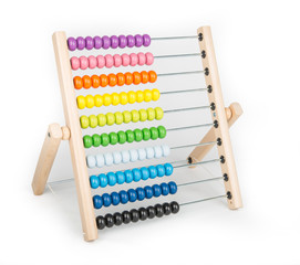 Abacus counting frame isolated on white