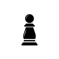 Chess pawn vector icon on white