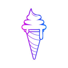 Ice cream vector icon on white background