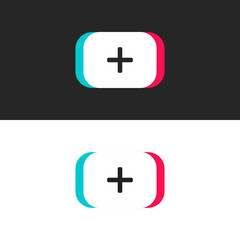 Obraz premium Plus sign icon. Colored icon or button of plus symbol with background. Modern UI website navigation. Send, submit, ship, dispatch symbol. Social media information symbol. Flat design. Colored flat web