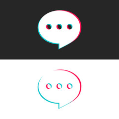 Speech bubble symbol isolated on background. Chat communication sign. Message icon logo ai object. EPS Drawing collection of user interface buttons for website. Graphic vector illustration. EPS 10.
