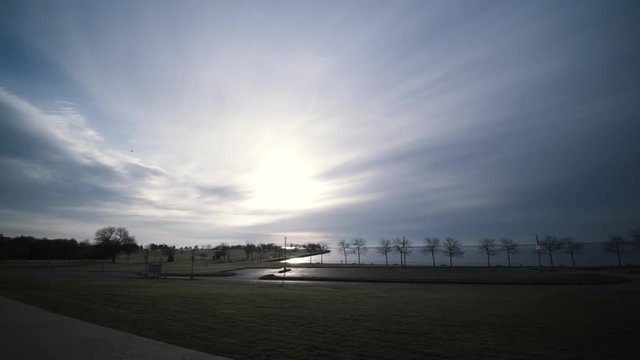 Early Morning Sunrise On Lake Mighan Miwlaukee Lakefront