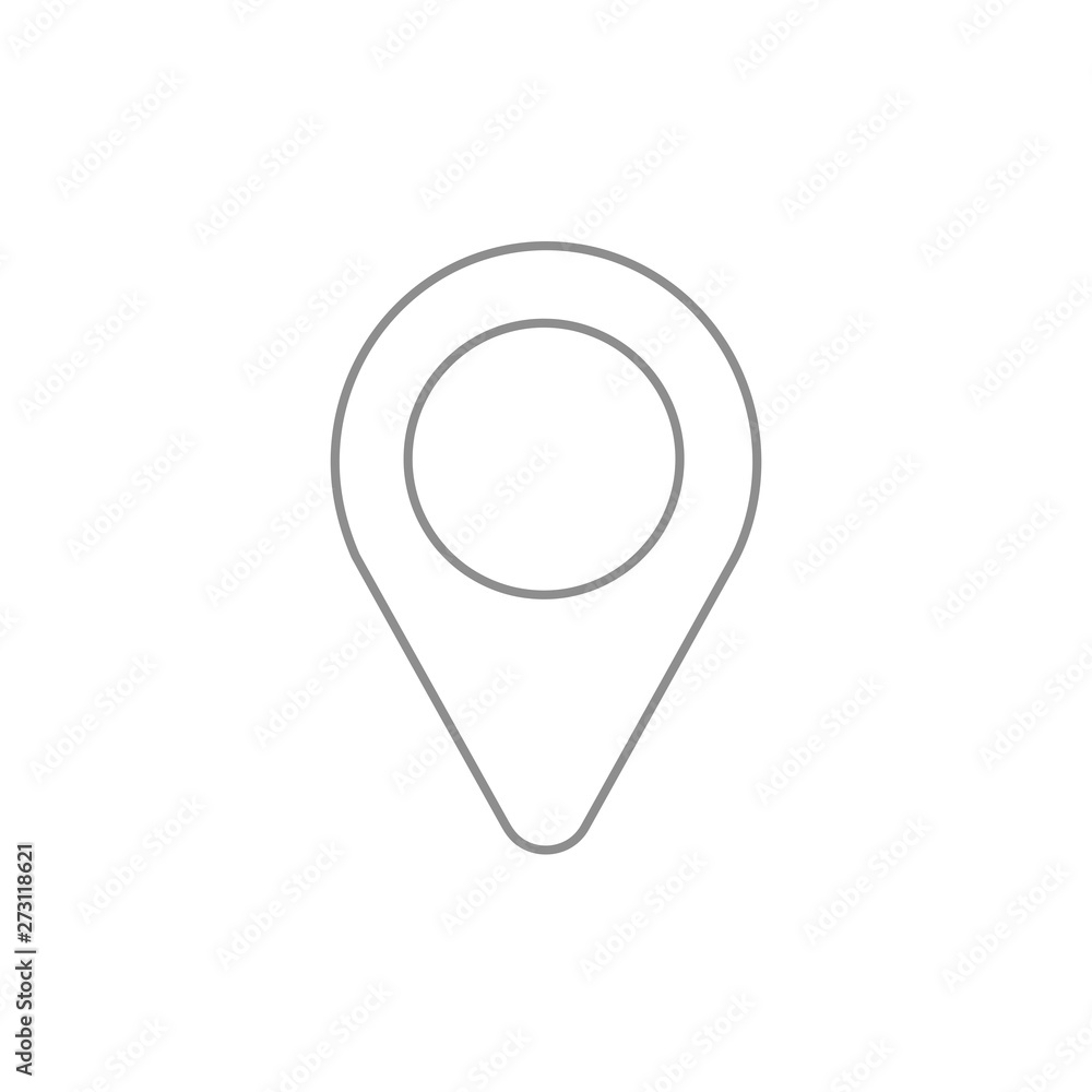 Aufkleber vector icon of placemarker map pointer.