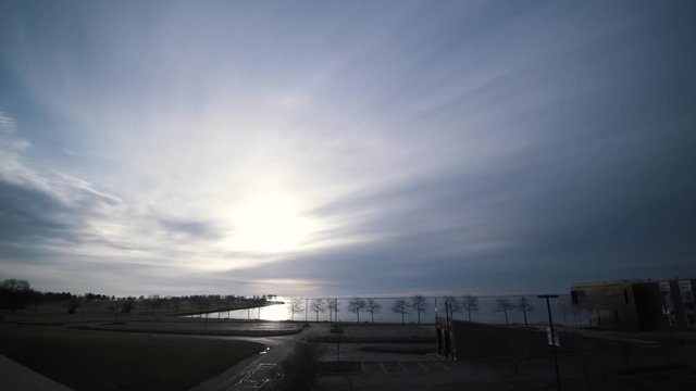 Amazing Sunrise View Of Lake Mighan from Milwaukee War Memorial Center