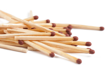 The matches are isolated on a white background.Copy space