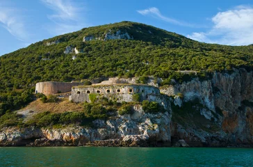 Selbstklebende Fototapeten Fuerte de San Carlos, Mount Buciero, Marismas de Santoña, Victoria, Noja y Joyel Natural Park, Cantabria, Spain, Europe © JUAN CARLOS MUNOZ