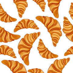 croissant seamless pattern