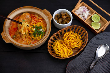 Khao Soi Recipe, Northern Style Curried Noodle Soup with Chicken.,Khao Soi Kai