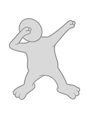 dab dabbing tanz pose lustig figur spaß party feiern cool trend clipart comic cartoon design
