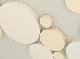 Abstract soft circles background. 3D illustration